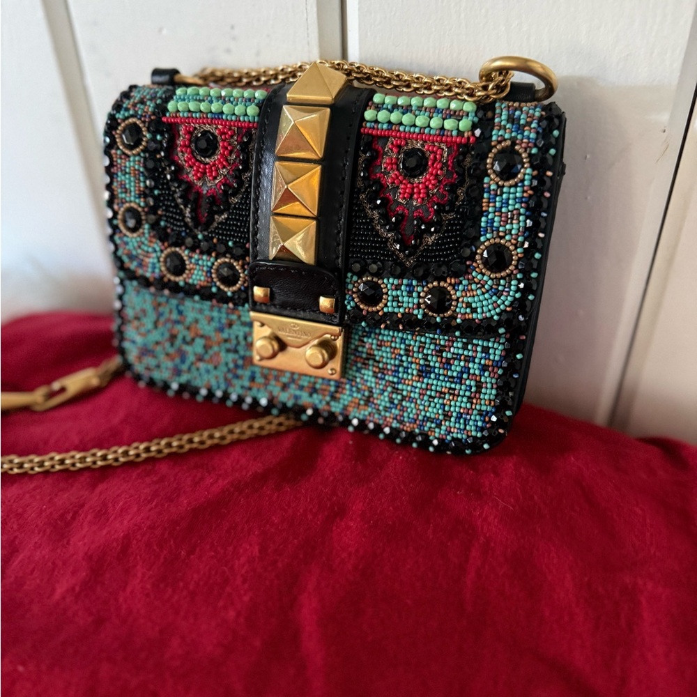 Valentino Garavani Glam Lock Beaded Rockstud Mini Bag – Rare - Picture 4 of 13